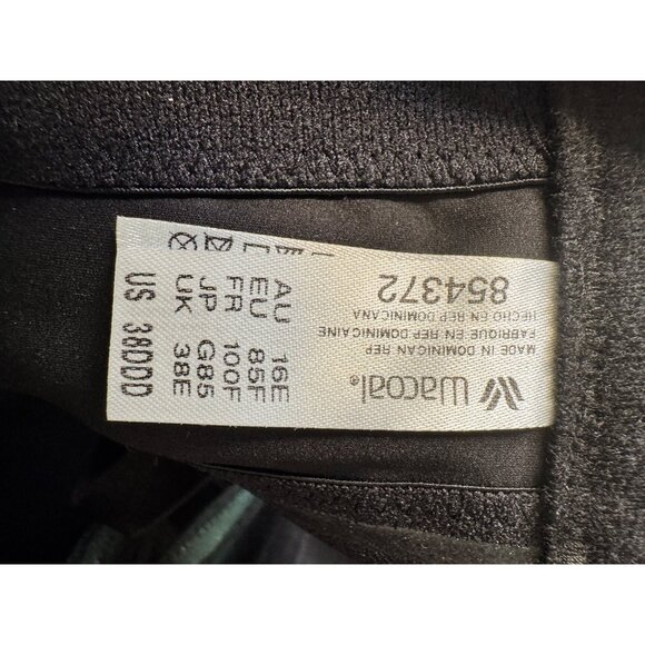 Wacoal Black Staying Power 38DDD Strapless Bra Black Style 854372 NWT Silicone P - Picture 4 of 6